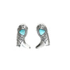 Silver Boot Earrings-Earrings-West & Co-Turquoise-cmglovesyou