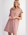 Mineral Washed Knit Dress-Dresses-Easel-Small-Mauve-cmglovesyou