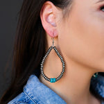 Turquoise Teardrop Earrings-Earrings-West & Co-cmglovesyou