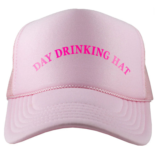 Day Drinking Foam Light Pink Trucker Hat-Hats-Katydid-Light Pink-cmglovesyou