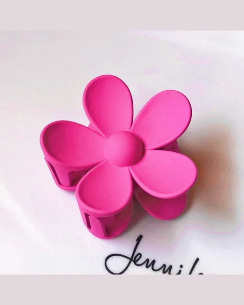 Flower Claw Clips-Hair Accessories-Alibaba-Fuchsia-cmglovesyou