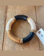 Bamboo Style Stretch Bracelet-Bracelets-What's Hot Jewelry-Black-cmglovesyou